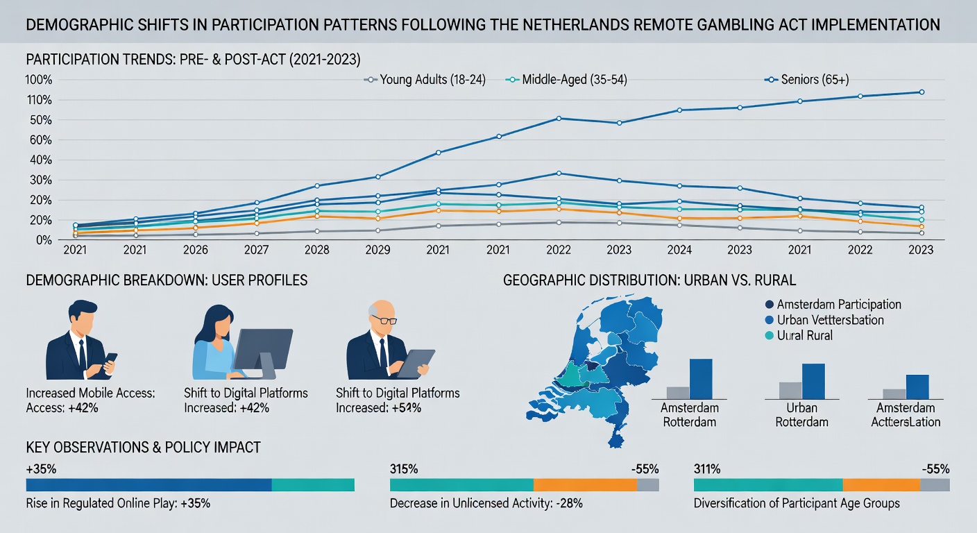 Statistische Übersicht zu Alters- und Geschlechtsverteilung im niederländischen Online-Glücksspiel