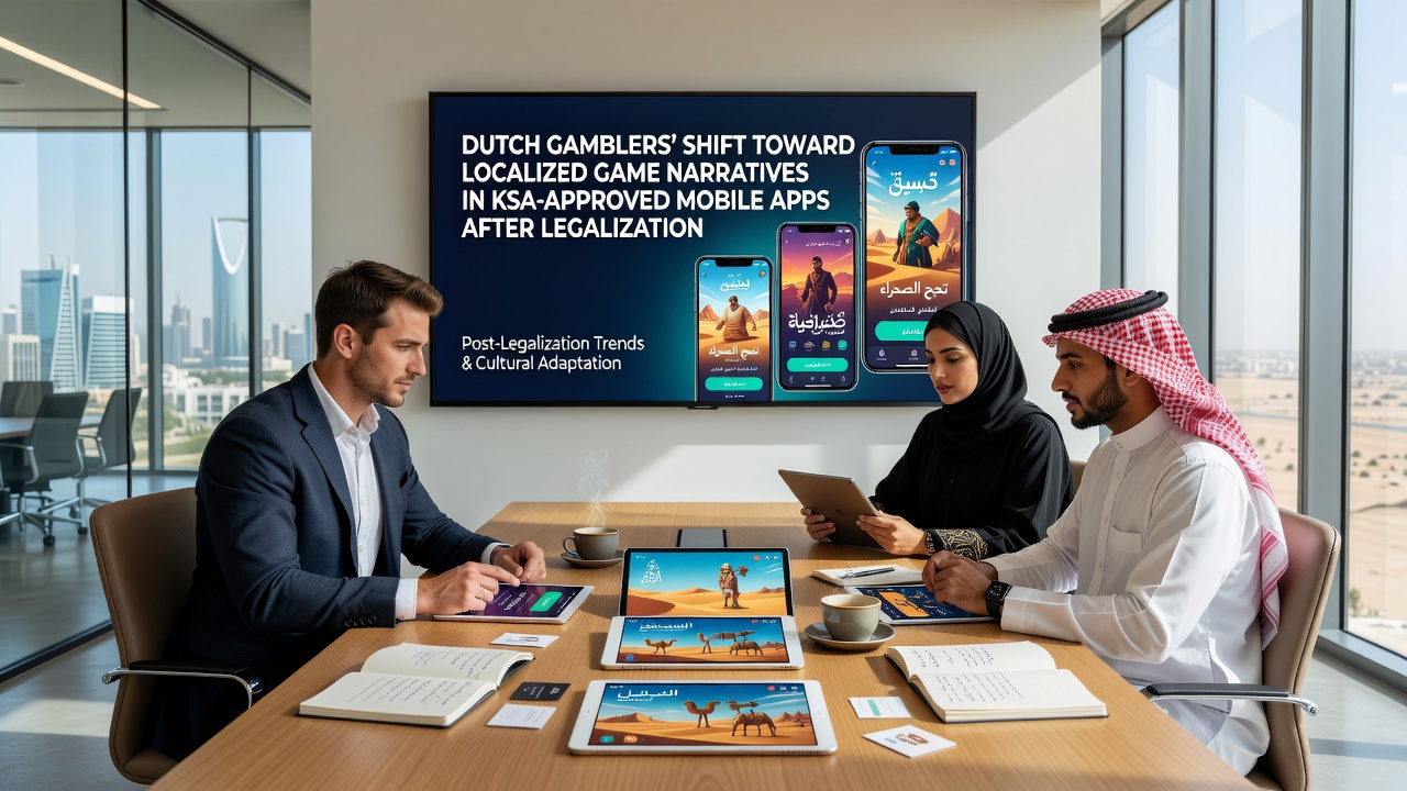 Mobile KSA-App mit niederländischen Spielthemen auf Smartphone