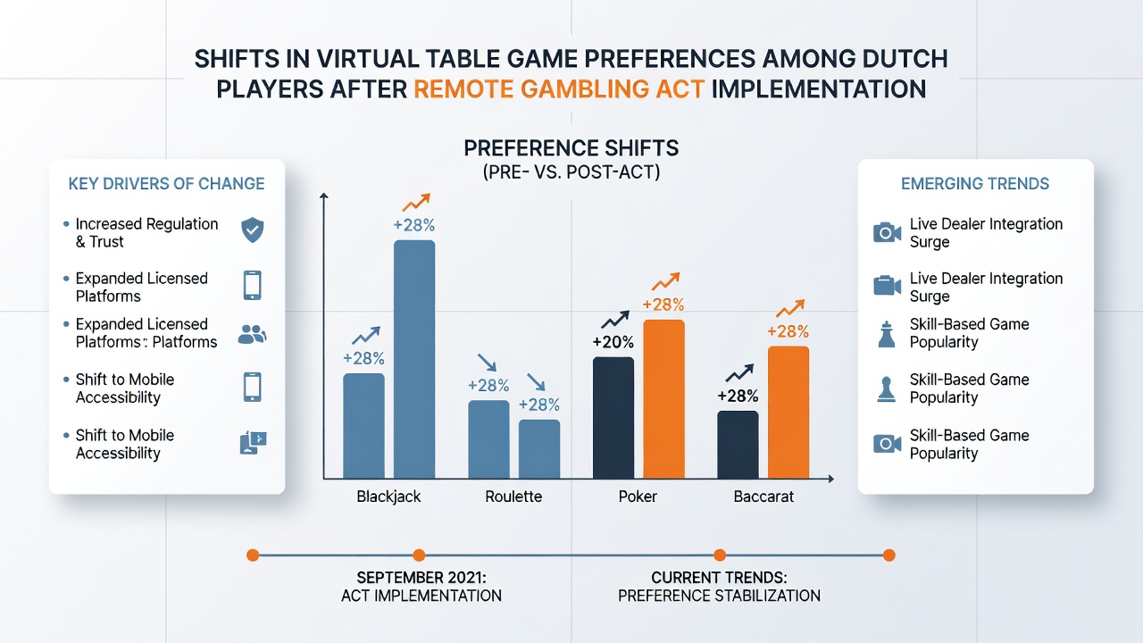 Analyse von Spielertrends bei virtuellen Tischspielen nach der Regulierung