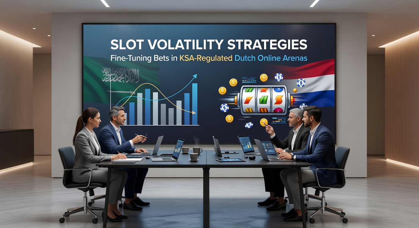 Detaillierte Darstellung von Slot-Volatilitätsdiagrammen mit Strategie-Pfeilen und niederländischen Casino-Logos