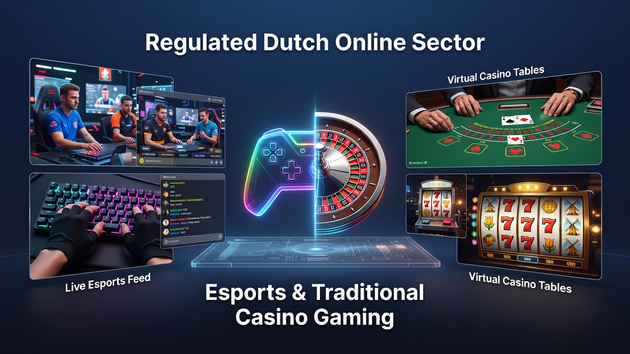 Darstellung mobiler Esports- und Casino-Integration auf regulierten niederländischen Plattformen